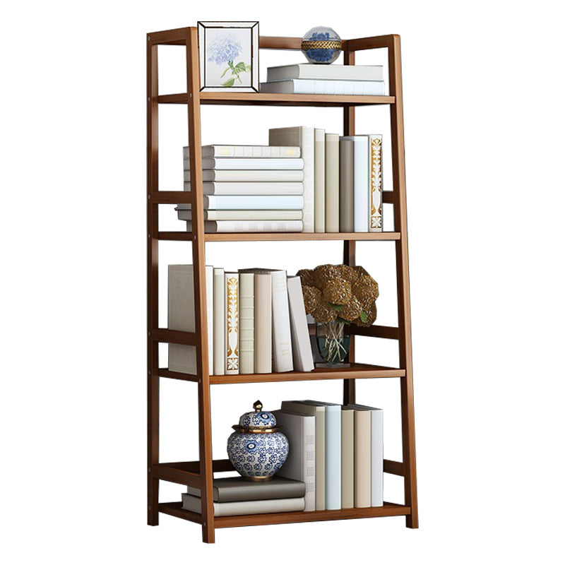 Contemporary Brown Bamboo Shelf Bookcase Open Bookcase for Study Room 19.7"L x 11.8"W x 46.1"H Clearhalo 'Bookcases' 'furn' 'furn_bookcases' 'Furniture' 'Office Furniture' 5934765
