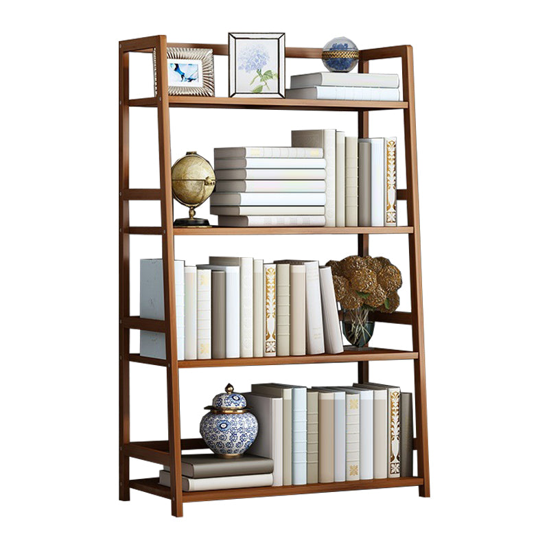 Contemporary Brown Bamboo Shelf Bookcase Open Bookcase for Study Room Clearhalo 'Bookcases' 'furn' 'furn_bookcases' 'Furniture' 'Office Furniture' 5934767