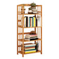 Contemporary Brown Bamboo Shelf Bookcase Open Bookcase for Study Room 19.7"L x 9.8"W x 49.2"H Clearhalo 'Bookcases' 'furn' 'furn_bookcases' 'Furniture' 'Office Furniture' 5934768