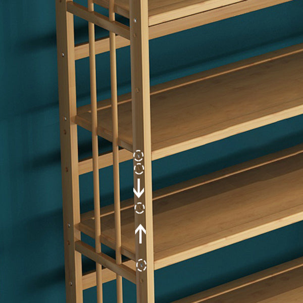 Contemporary Brown Bamboo Shelf Bookcase Open Bookcase for Study Room Clearhalo 'Bookcases' 'furn' 'furn_bookcases' 'Furniture' 'Office Furniture' 5934771