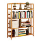 Contemporary Brown Bamboo Shelf Bookcase Open Bookcase for Study Room 35"L x 9.8"W x 49.2"H Clearhalo 'Bookcases' 'furn' 'furn_bookcases' 'Furniture' 'Office Furniture' 5934772