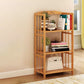 Contemporary Brown Bamboo Shelf Bookcase Open Bookcase for Study Room Clearhalo 'Bookcases' 'furn' 'furn_bookcases' 'Furniture' 'Office Furniture' 5934778