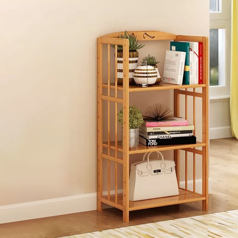 Contemporary Brown Bamboo Shelf Bookcase Open Bookcase for Study Room Clearhalo 'Bookcases' 'furn' 'furn_bookcases' 'Furniture' 'Office Furniture' 5934778