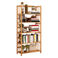 Contemporary Brown Bamboo Shelf Bookcase Open Bookcase for Study Room 26.8"L x 9.8"W x 60.6"H Clearhalo 'Bookcases' 'furn' 'furn_bookcases' 'Furniture' 'Office Furniture' 5934780
