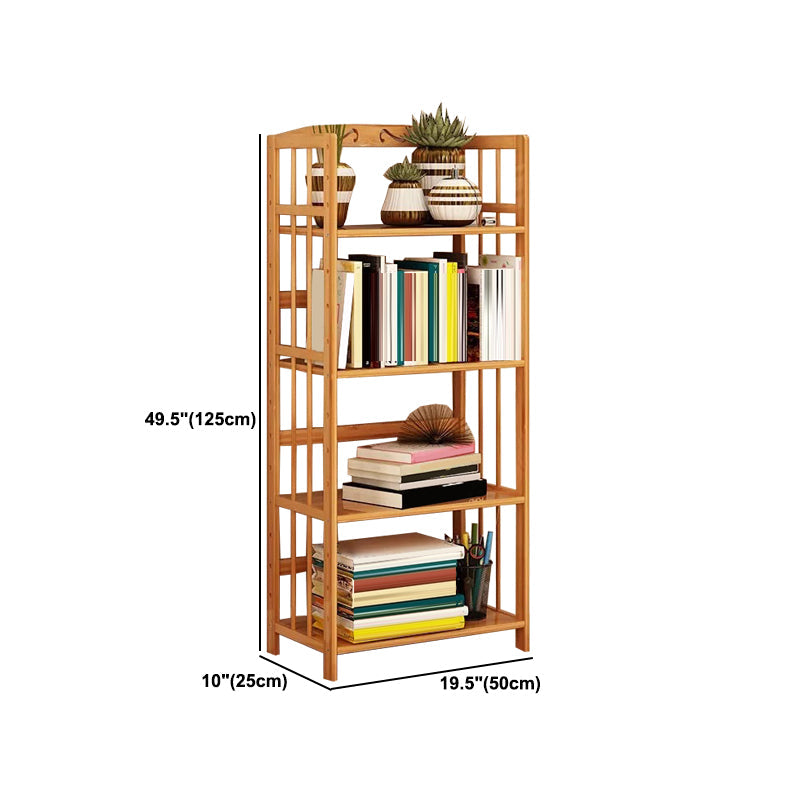 Contemporary Brown Bamboo Shelf Bookcase Open Bookcase for Study Room Clearhalo 'Bookcases' 'furn' 'furn_bookcases' 'Furniture' 'Office Furniture' 5934788