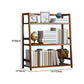 Contemporary Brown Bamboo Shelf Bookcase Open Bookcase for Study Room Clearhalo 'Bookcases' 'furn' 'furn_bookcases' 'Furniture' 'Office Furniture' 5934798