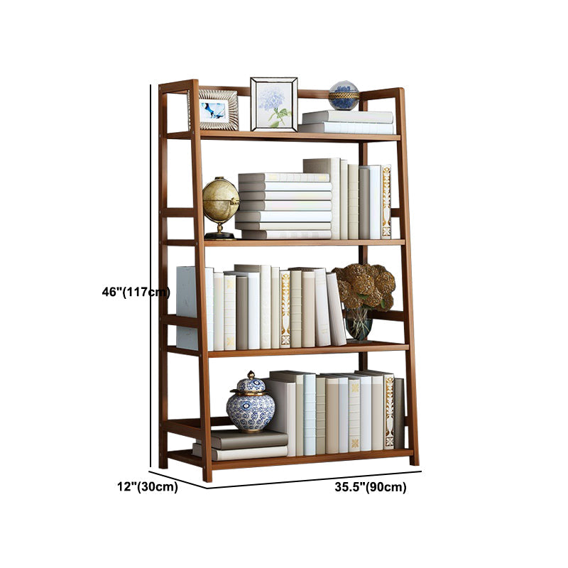 Contemporary Brown Bamboo Shelf Bookcase Open Bookcase for Study Room Clearhalo 'Bookcases' 'furn' 'furn_bookcases' 'Furniture' 'Office Furniture' 5934803