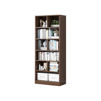 Estante de libro estándar moderno 70.47 "H Case de madera cerrada en acabado mate