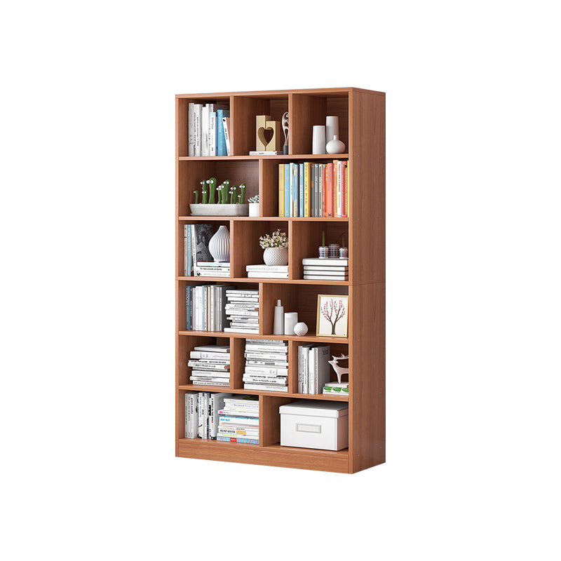 Estante de libro estándar moderno 70.47 "H Case de madera cerrada en acabado mate