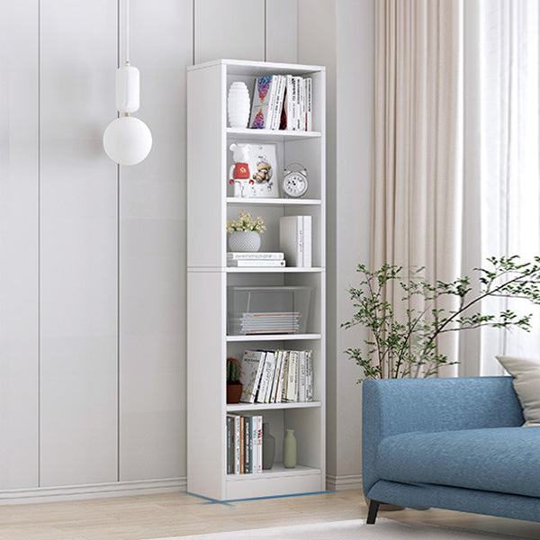 Contemporáneo Back Back Book Stant Engineered Wood Bookcase con estantes