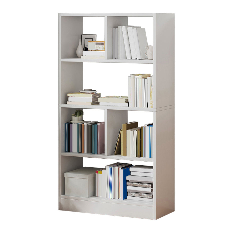 Contemporáneo Back Back Book Stant Engineered Wood Bookcase con estantes