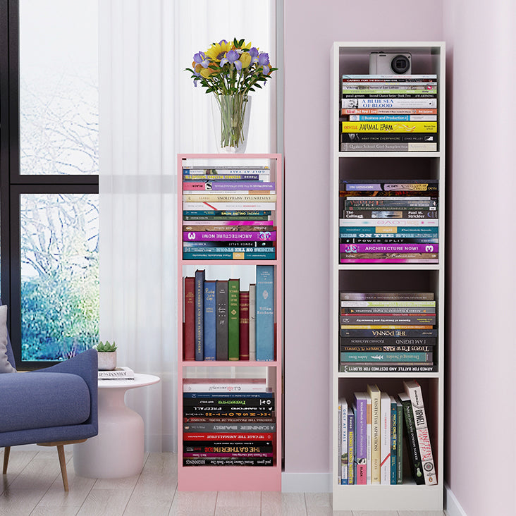 Contemporáneo Back Back Book Stant Engineered Wood Bookcase con estantes