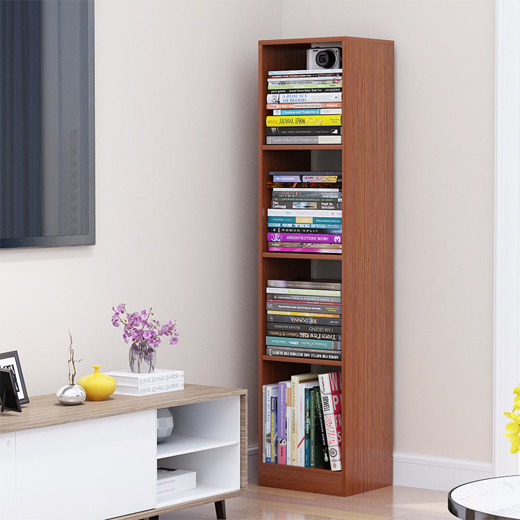 Contemporáneo Back Back Book Stant Engineered Wood Bookcase con estantes