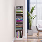 Contemporáneo Back Back Book Stant Engineered Wood Bookcase con estantes
