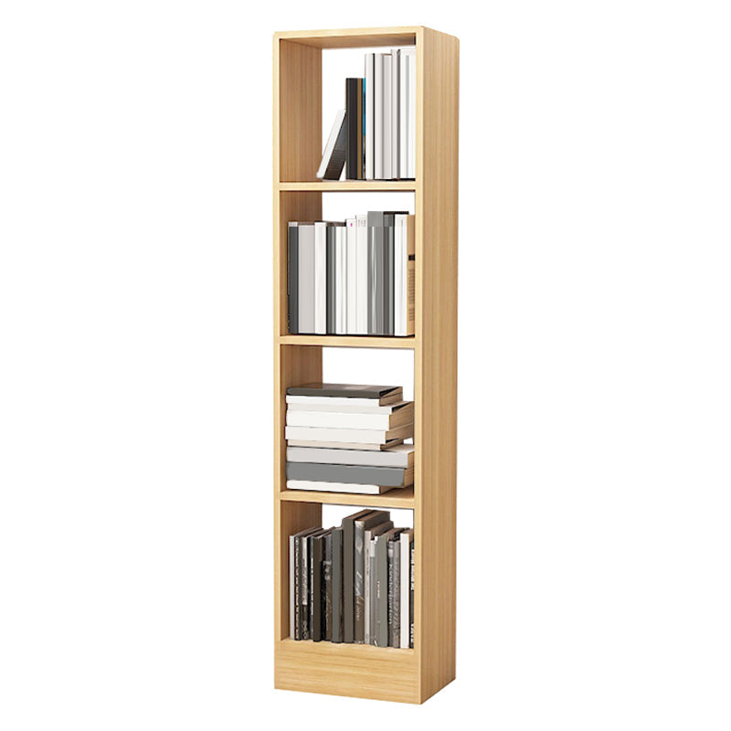 Contemporáneo Back Back Book Stant Engineered Wood Bookcase con estantes