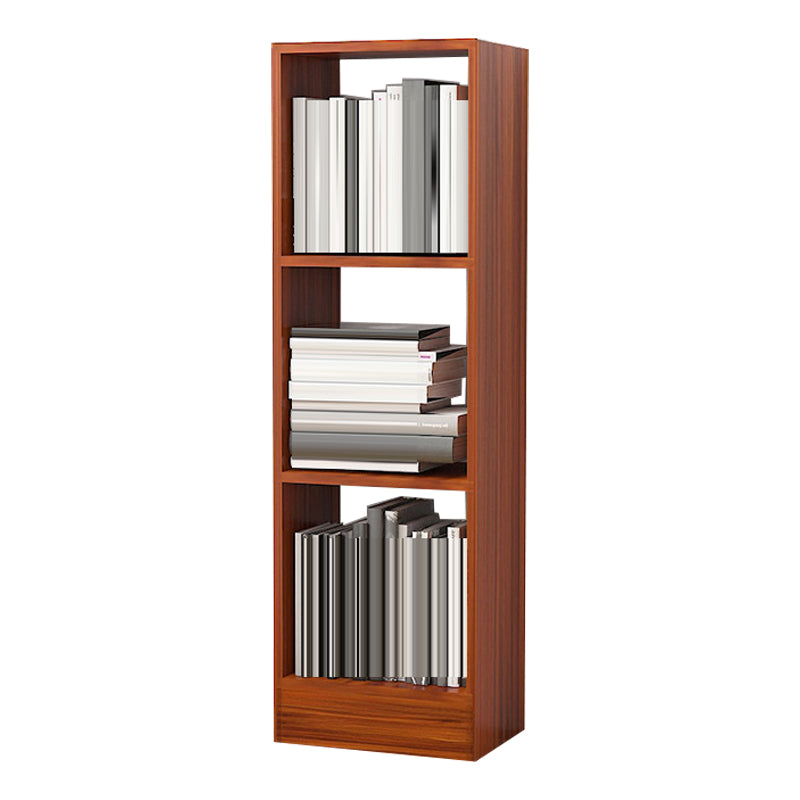 Contemporáneo Back Back Book Stant Engineered Wood Bookcase con estantes