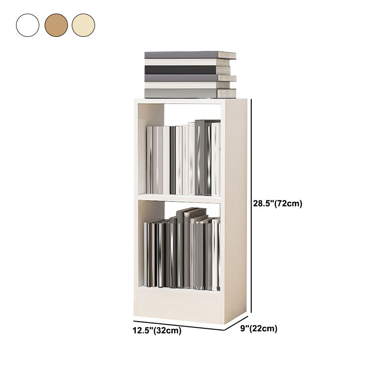 Contemporáneo Back Back Book Stant Engineered Wood Bookcase con estantes