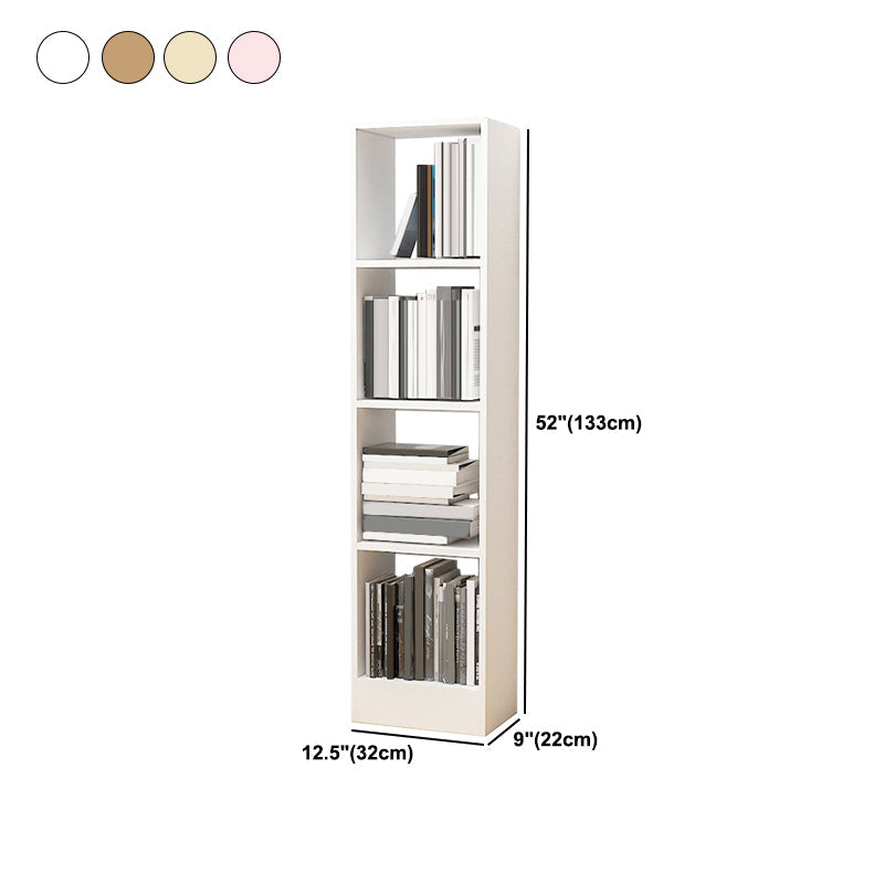 Contemporáneo Back Back Book Stant Engineered Wood Bookcase con estantes