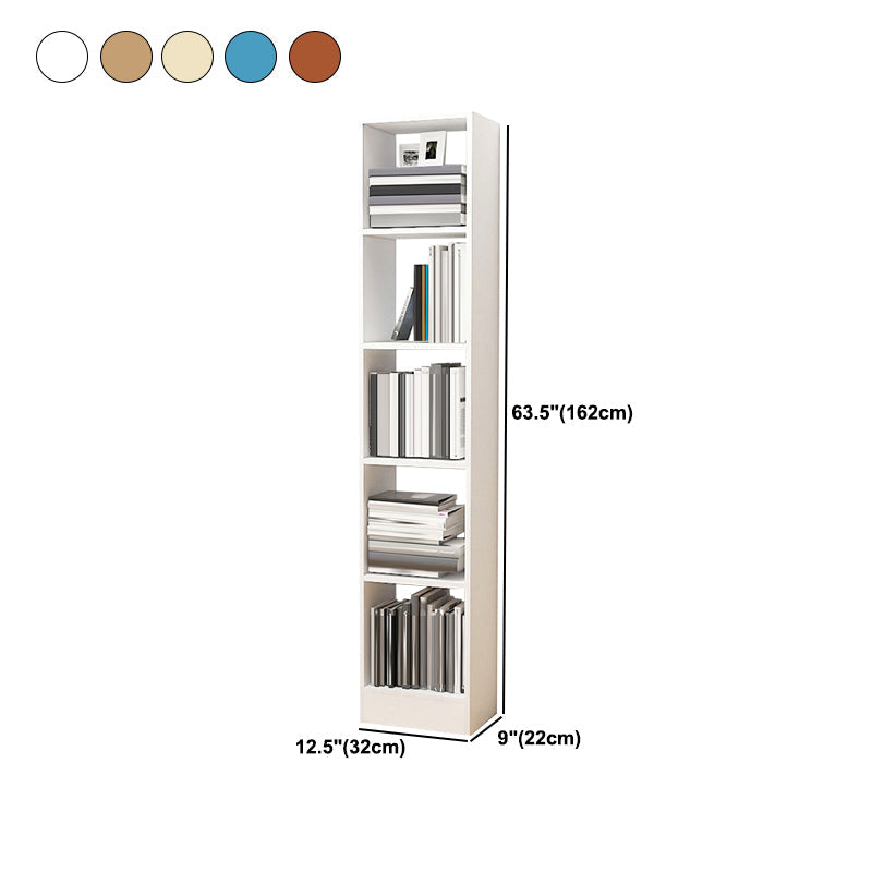 Contemporáneo Back Back Book Stant Engineered Wood Bookcase con estantes