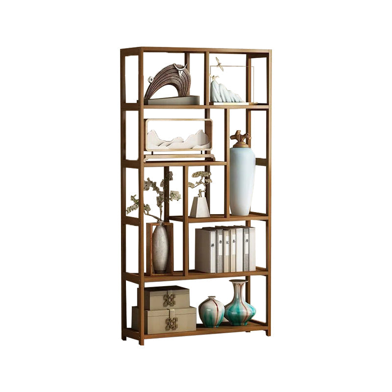 Contemporary Brown Etagere Libro scaffale aperto libreria verticale con cassetti