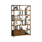 Contemporary Brown Etagere Libro scaffale aperto libreria verticale con cassetti