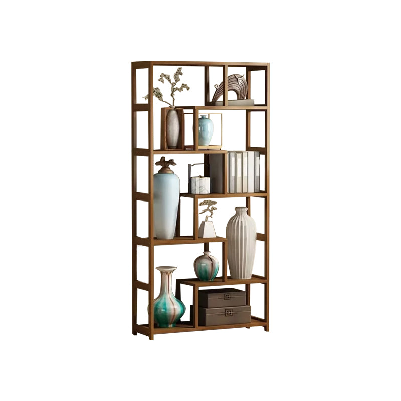 Contemporary Brown Etagere Libro scaffale aperto libreria verticale con cassetti