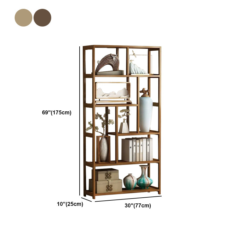 Contemporary Brown Etagere Libro scaffale aperto libreria verticale con cassetti