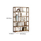 Contemporary Brown Etagere Libro scaffale aperto libreria verticale con cassetti