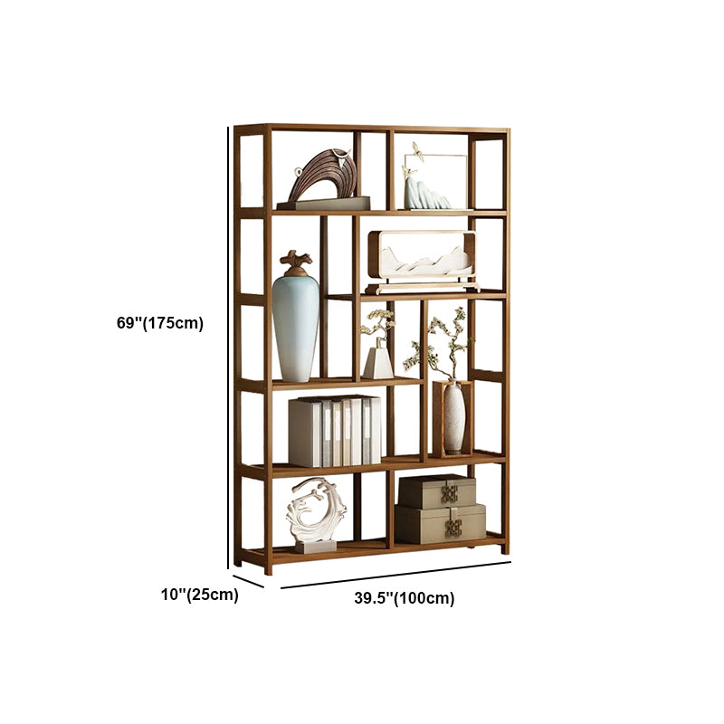 Contemporary Brown Etagere Libro scaffale aperto libreria verticale con cassetti