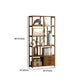 Contemporary Brown Etagere Libro scaffale aperto libreria verticale con cassetti