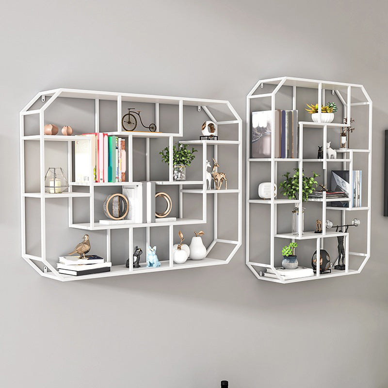 7.1" W Wall Unit Book Shelf Metal Open Shelf Bookcase for Home Clearhalo 'Bookcases' 'furn' 'furn_bookcases' 'Furniture' 'Office Furniture' 5934916