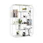 7.1" W Wall Unit Book Shelf Metal Open Shelf Bookcase for Home 27.6"L x 7.1"W x 37.4"H White Clearhalo 'Bookcases' 'furn' 'furn_bookcases' 'Furniture' 'Office Furniture' 5934918