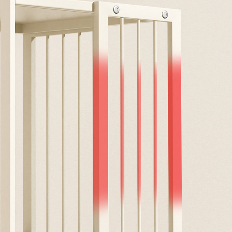 13.8" Wide Book Shelf Beige Stackable Bookcase Closed Back Vertical