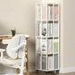 13.8" Wide Book Shelf Beige Stackable Bookcase Closed Back Vertical