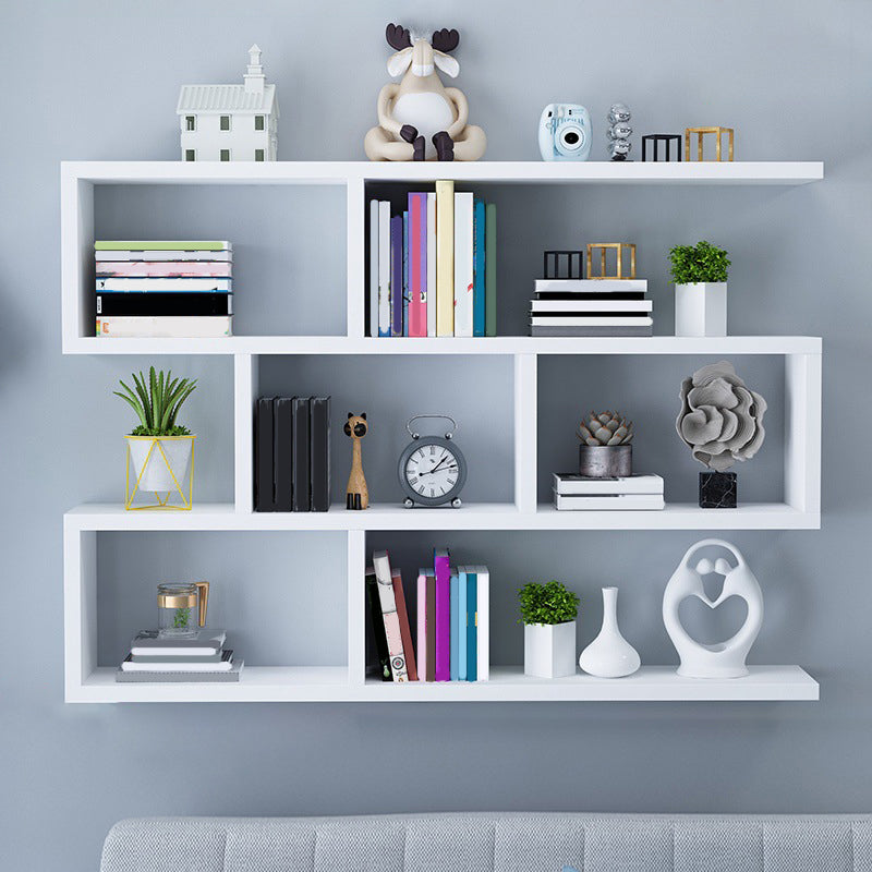 Wall Unit Open Book Shelf Modern Engineered Wood Shelf Bookcase for Home 47"L x 8"W x 31"H White Clearhalo 'Bookcases' 'furn' 'furn_bookcases' 'Furniture' 'Office Furniture' 5934957