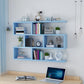 Wall Unit Open Book Shelf Modern Engineered Wood Shelf Bookcase for Home 31.5"L x 5.9"W x 31.5"H Blue Clearhalo 'Bookcases' 'furn' 'furn_bookcases' 'Furniture' 'Office Furniture' 5934963