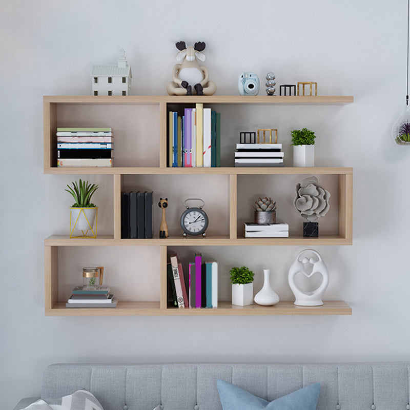 Wall Unit Open Book Shelf Modern Engineered Wood Shelf Bookcase for Home 39.4"L x 5.9"W x 31.5"H Cherry Wood Clearhalo 'Bookcases' 'furn' 'furn_bookcases' 'Furniture' 'Office Furniture' 5934972