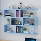 Wall Unit Open Book Shelf Modern Engineered Wood Shelf Bookcase for Home 47"L x 8"W x 31"H Blue Clearhalo 'Bookcases' 'furn' 'furn_bookcases' 'Furniture' 'Office Furniture' 5934978