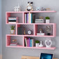Wall Unit Open Book Shelf Modern Engineered Wood Shelf Bookcase for Home 39.4"L x 5.9"W x 31.5"H Pink Clearhalo 'Bookcases' 'furn' 'furn_bookcases' 'Furniture' 'Office Furniture' 5934981