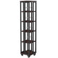 Contemporary Standard Shelf Metal Shelf Bookcase with Casters 13.8"L x 13.8"W x 61.1"H Black Clearhalo 'Bookcases' 'furn' 'furn_bookcases' 'Furniture' 'Office Furniture' 5934990
