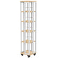 Contemporary Standard Shelf Metal Shelf Bookcase with Casters 13.8"L x 13.8"W x 61.1"H White Clearhalo 'Bookcases' 'furn' 'furn_bookcases' 'Furniture' 'Office Furniture' 5934994