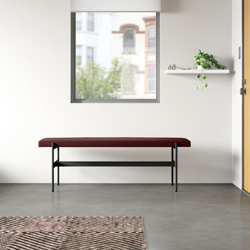13.78" Wide Modern Bench Upholstered Entryway Bench with Cushioned 47"L x 14"W x 17"H Red Clearhalo 'Benches' 'Chairs & Seating' 'furn' 'furn_benches' 'Furniture' 'Living Room Furniture' 5935007