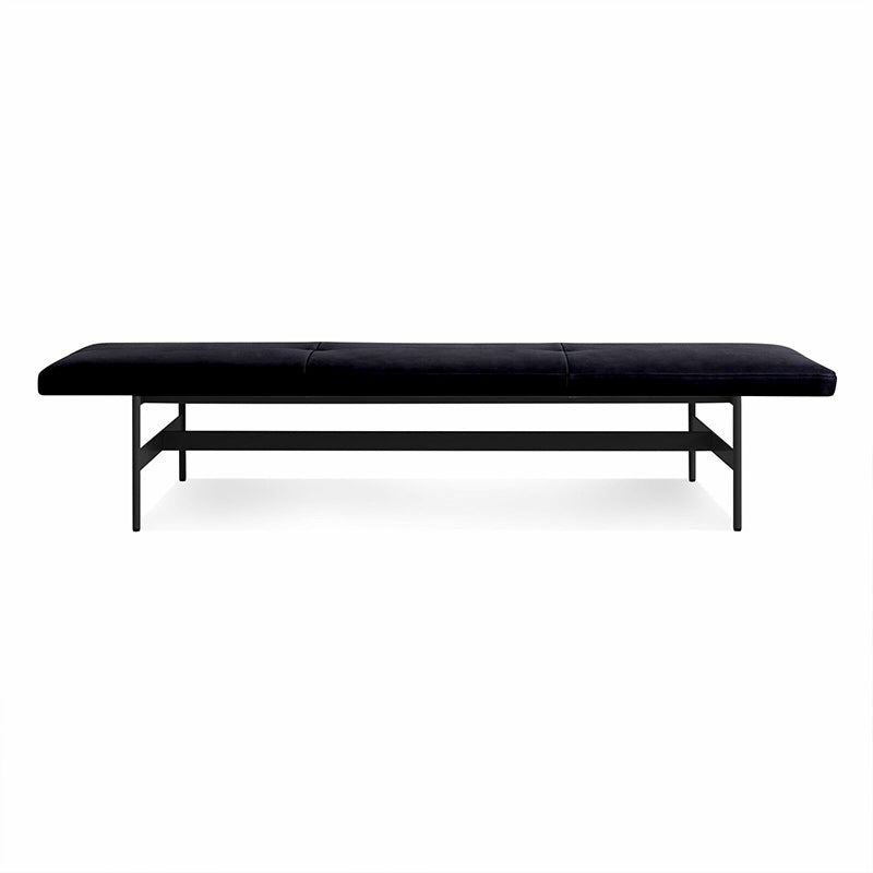 13.78" Wide Modern Bench Upholstered Entryway Bench with Cushioned Black Clearhalo 'Benches' 'Chairs & Seating' 'furn' 'furn_benches' 'Furniture' 'Living Room Furniture' 5935008