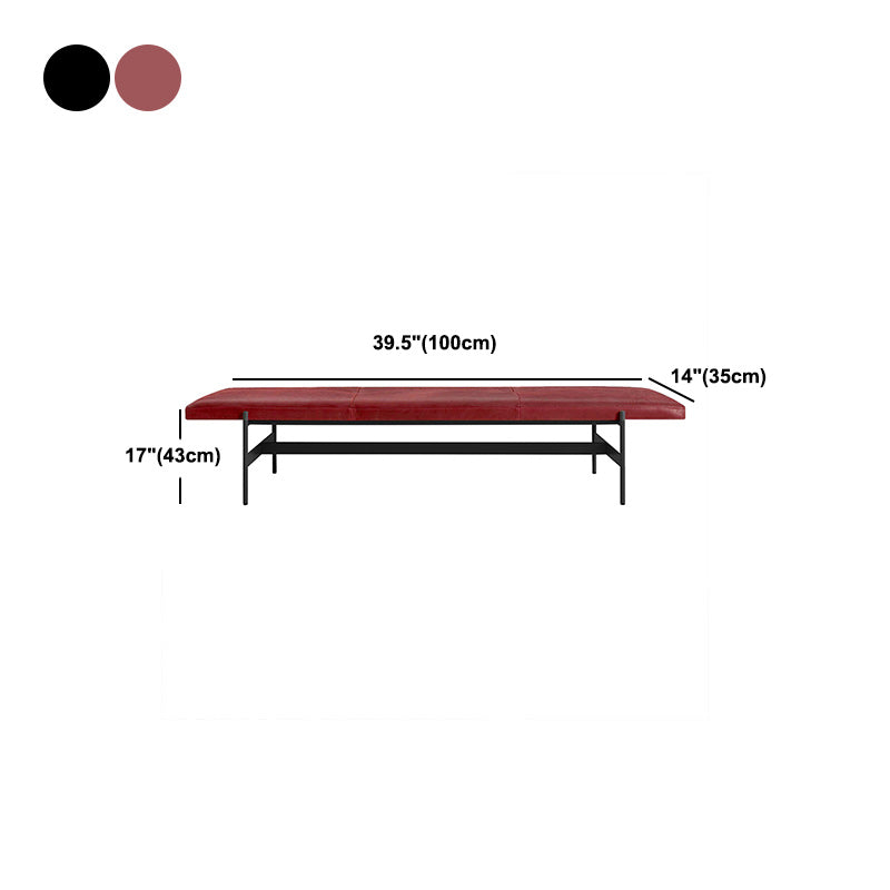 13.78" Wide Modern Bench Upholstered Entryway Bench with Cushioned Clearhalo 'Benches' 'Chairs & Seating' 'furn' 'furn_benches' 'Furniture' 'Living Room Furniture' 5935014