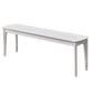 11.8" Wide Modern Seating Bench Solid Wood Ottoman Bench with Legs White Clearhalo 'Benches' 'Chairs & Seating' 'furn' 'furn_benches' 'Furniture' 'Living Room Furniture' 5935018
