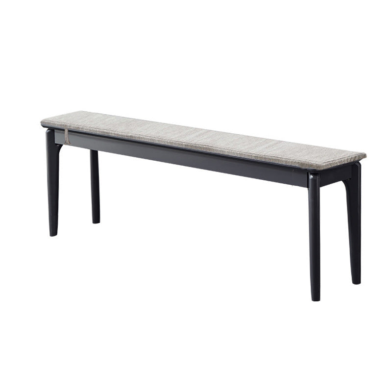 11.8" Wide Modern Seating Bench Solid Wood Ottoman Bench with Legs Smoke Gray Clearhalo 'Benches' 'Chairs & Seating' 'furn' 'furn_benches' 'Furniture' 'Living Room Furniture' 5935019