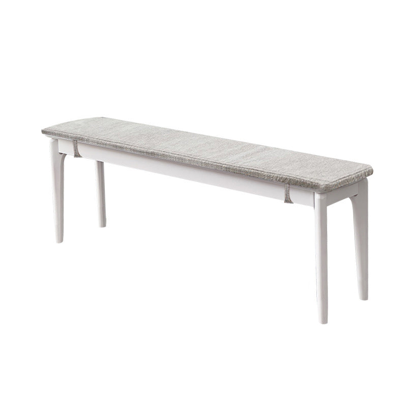 11.8" Wide Modern Seating Bench Solid Wood Ottoman Bench with Legs Off-White Clearhalo 'Benches' 'Chairs & Seating' 'furn' 'furn_benches' 'Furniture' 'Living Room Furniture' 5935021