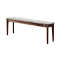 11.8" Wide Modern Seating Bench Solid Wood Ottoman Bench with Legs Walnut Clearhalo 'Benches' 'Chairs & Seating' 'furn' 'furn_benches' 'Furniture' 'Living Room Furniture' 5935026