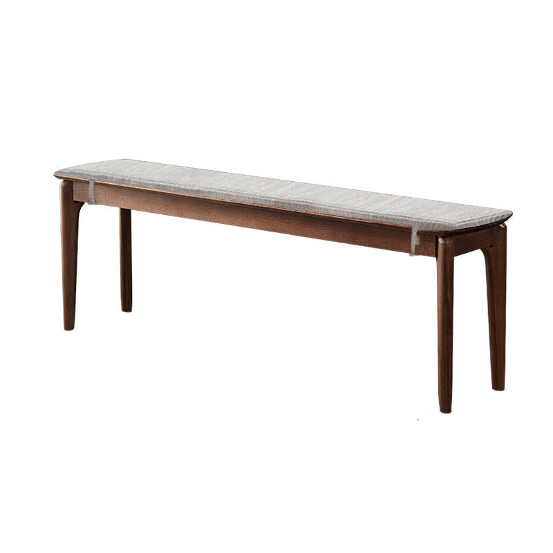 11.8" Wide Modern Seating Bench Solid Wood Ottoman Bench with Legs Walnut Clearhalo 'Benches' 'Chairs & Seating' 'furn' 'furn_benches' 'Furniture' 'Living Room Furniture' 5935026