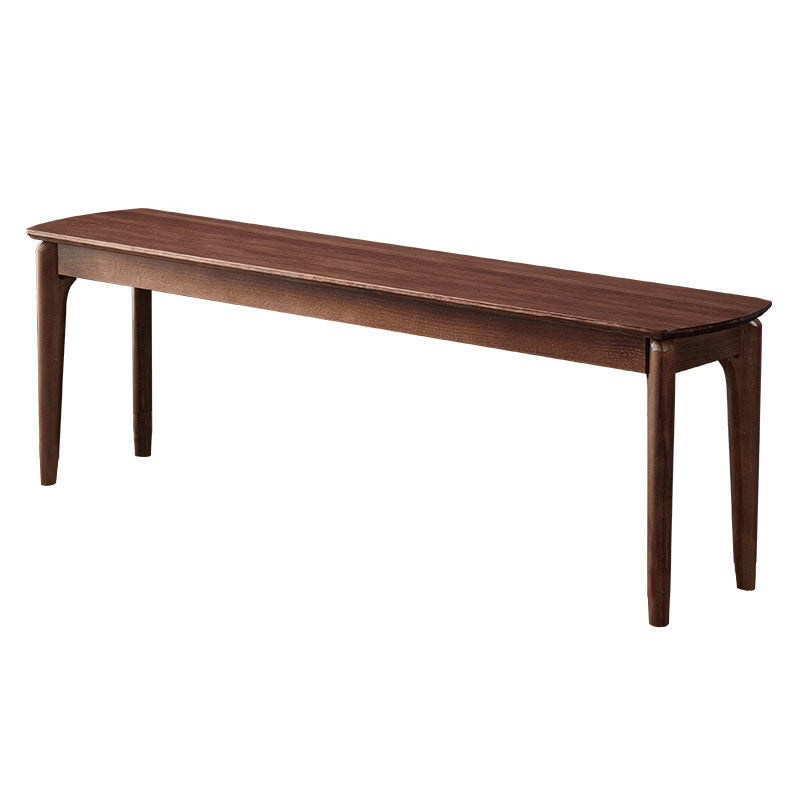11.8" Wide Modern Seating Bench Solid Wood Ottoman Bench with Legs Nut-Brown Clearhalo 'Benches' 'Chairs & Seating' 'furn' 'furn_benches' 'Furniture' 'Living Room Furniture' 5935029
